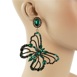 Crystal Butterfly Dangle Earring