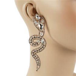 Crystal Snake Earring