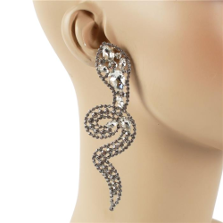 Crystal Snake Earring