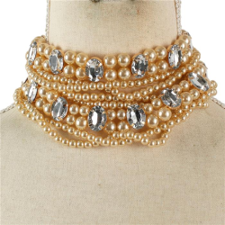 Fashion Pearl Chunky Necklace Set