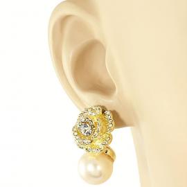 Pearl Rose Earring