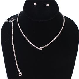 JR Rhinestones 3 Pc Necklace Set