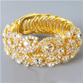 Rhinestones Round Bangle Bracelet