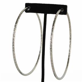 "1.00" Metal Hammered Clip-On Hoop Earring"