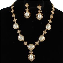 Pearl Clover Necklace Set