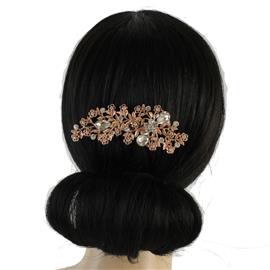 Rhinestones Flower Hair Comb