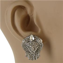 Rhinestones Lion Earring