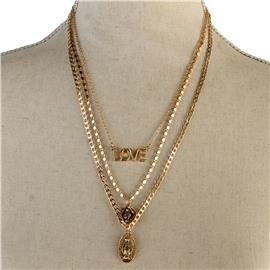 Metal Multi-Chain Virgin Necklace