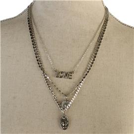 Metal Multi-Chain Virgin Necklace