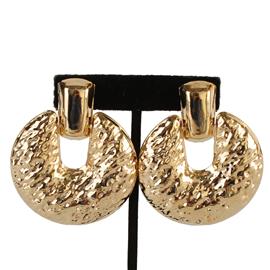 Fashion Metal Round Clip-On Earring