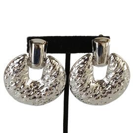 Fashion Metal Round Clip-On Earring