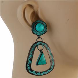 Turquoise Triangle Earring