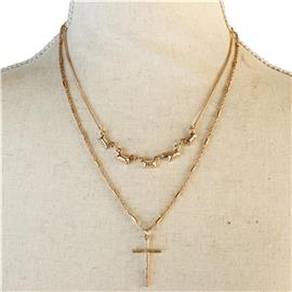 Metal Cross Charms Necklace