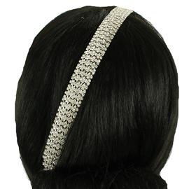 Rhinestones Casting Wired Hair Pin / Headband