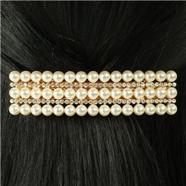 Pearls Stones Bar Hair Clip