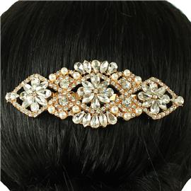Crystal Pearl Flower Hair Comb