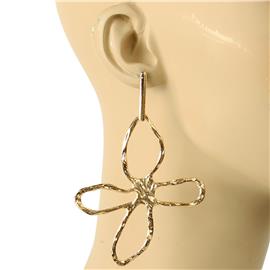 Metal Long Flower Earring