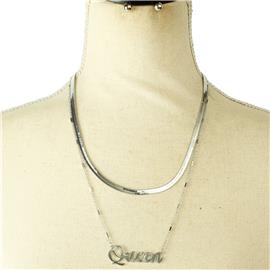 Omega Double Layereds Queen Necklace Set