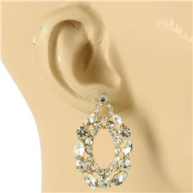 Crystal Oval Stud Earring
