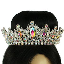Crystal Leaf Round Crown