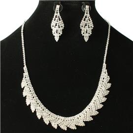 Rhinestones Casting Necklace Set