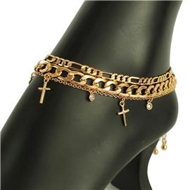 Multi Chain Charm Anklet