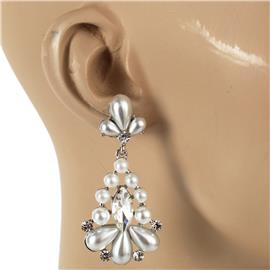 Pearls Crystal  Teardrop Earring