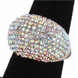 Rhinestones Oval Stretch Ring