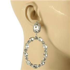 Crystal Oval Dangling Earring