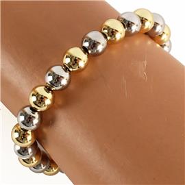 Stainless Steel Beads Stretch Bracelet