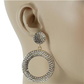 Crystal Stones Round Earring