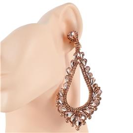 Crystal Chandelier  Teardrop Clip-On Earring