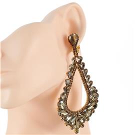 Crystal Chandelier  Teardrop Clip-On Earring