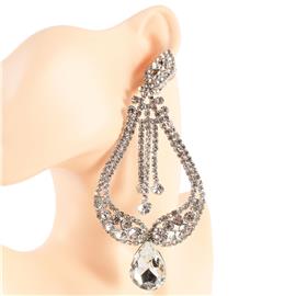 Rhinestones Crystal Clip On Earring