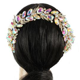 Crystal Leaf Hair Comb