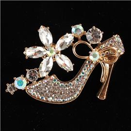 Crystal Shoes Brooch