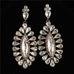 Clip On Crystal Chandelier Earring