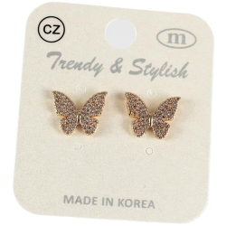 CZ Butterfly Earring