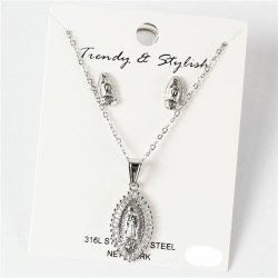 Stainless Steel Religious Necklace Set