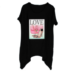 PLUS  LOVE  Print T Shirt